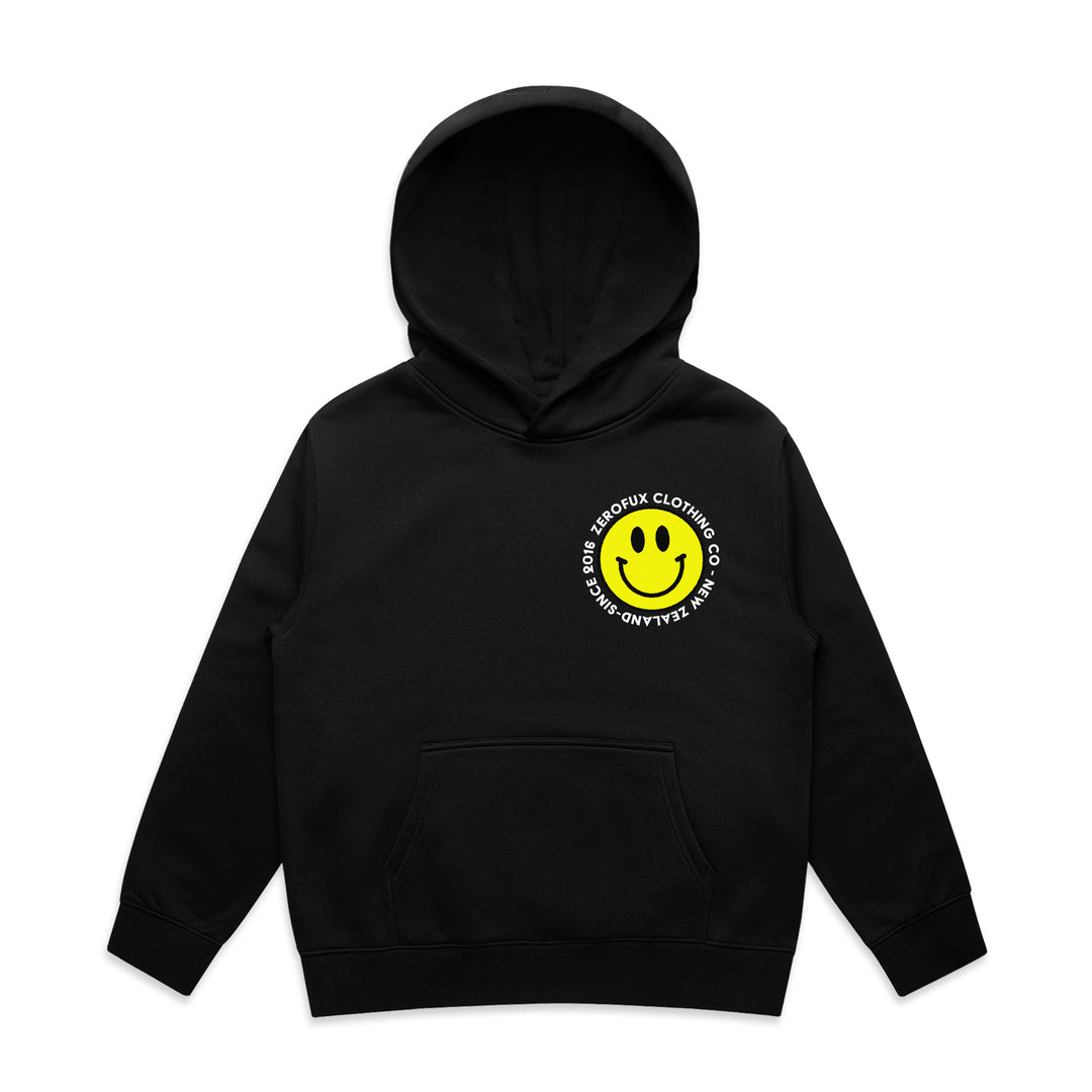 "Smiley" Relax Hoodie-Black